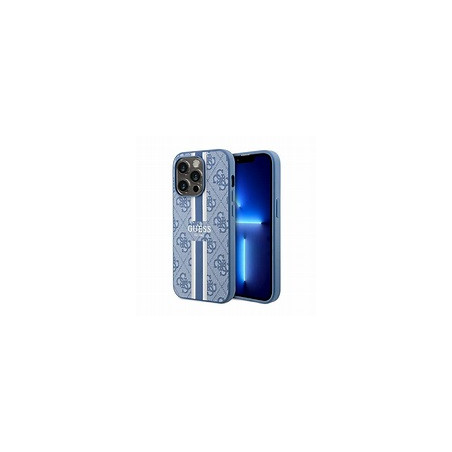 GUESS HC MAGSAFE 4G PRINTED STRIPES BLUE IP15 PRO