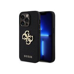 GUESS HC PERFORATED PU 4G GLITTER 4G GLITTER BLACK IP15 Pro Max