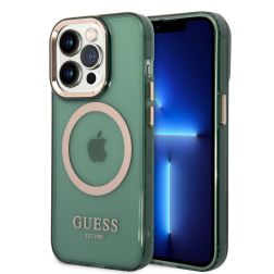 GUESS HC LIQUID GLITTER 4G TRANSLUCENT GREEN IP15 PRO