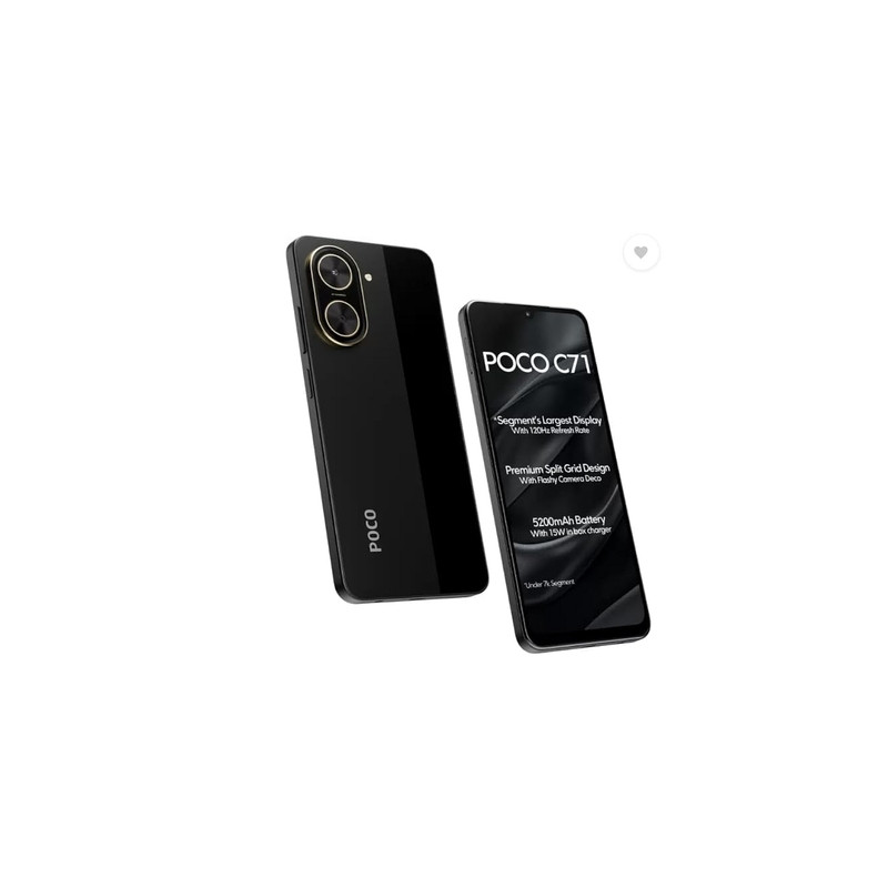 POCO C71_TD أسود – 4GB RAM، سعة 64GB، شاشة 6.71 إنش، بطارية 5000mAh