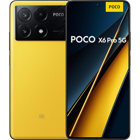 هاتف POCO X6 Pro_TD 5G [8+256 جيجابايت] أصفر - هاتف ذكي قوي يدعم 5G | POCO