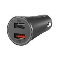 "Mi 37W Dual-Port Car Charger - Fast Charging, Compact Design"