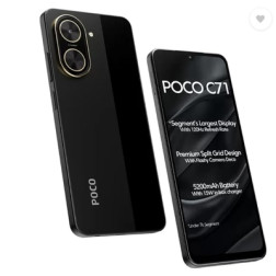 POCO C71_TD أسود – 4GB RAM، سعة 128GB، شاشة 6.71 إنش، بطارية 5000mAh