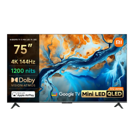اشترِ Xiaomi TV S Mini LED 75 2025 من تواصل ليبيا، واستمتع بشاشة 75 بوصة 4K QD-Mini LED وتردد 144Hz وتقنية تعتيم محلي متطورة.